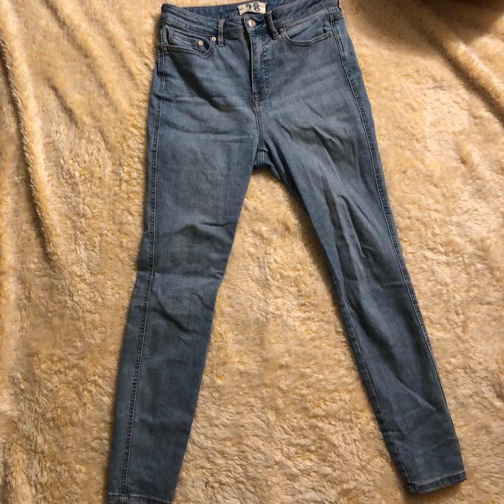 FREE PEOPLE Skinny CURVY Blue Jeans